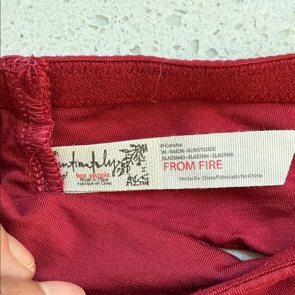 Set Of Two Free People Deep Red Bandeau